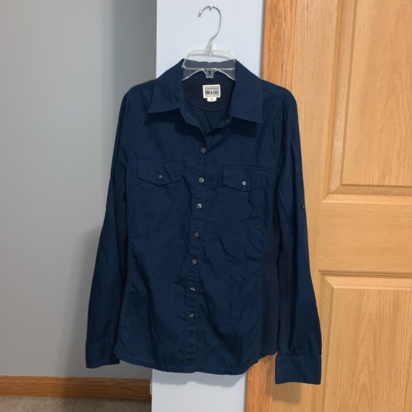 converse button up shirt womens